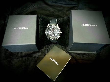 WYPRZEDAŻ Acerbis zegarek HURA. Japoński mechanizm Seiko VD57 chronometr, skóra cielęca
