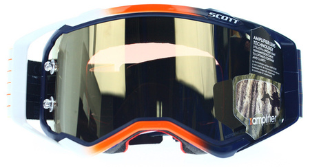 Gogle Scott Prospect AMPLIFIER niebiesko/pomarańczowy  Motocross Enduro Żółta szybka