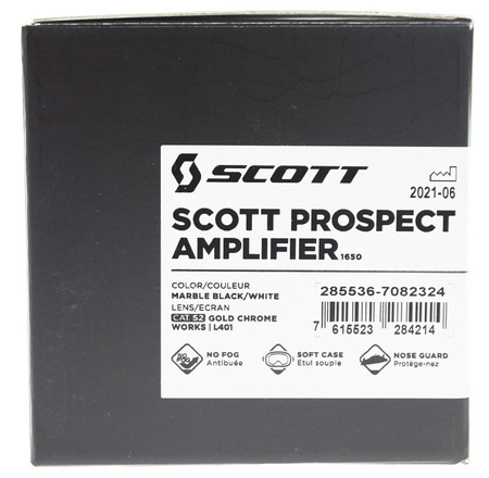 Gogle Scott Prospect AMPLIFIER czarny/biały Motocross Enduro EDYCJA LIMITOWANA