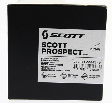 Gogle Scott Prospect retro niebieski/czerwony Motocross Enduro NOWE 2022