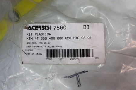 Acerbis Zestaw plastików Vintage pasuje do KTM 1993-1995 350 400 600 620 EXC EGS  rok prod. 1996