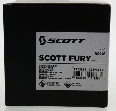 Gogle Scott Fury Czarny Różowy Motocross Enduro NEU 2022