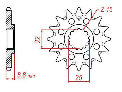 Zębatka stalowa JT Sprockets JTF1901SC-13 przednia