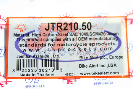 Ritzel Kettenrad 50Z Stahl für Honda CRF250/450 2004-2016 NEU JTR210.50