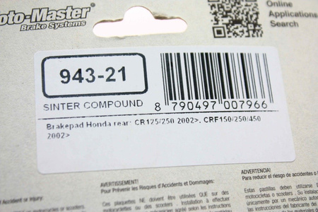 Klocki hamulcowe Moto Master Nitro Series KH 346