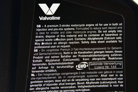 Valvoline Öl 2T Mischöl 2-Takt Roller Mofa Moped