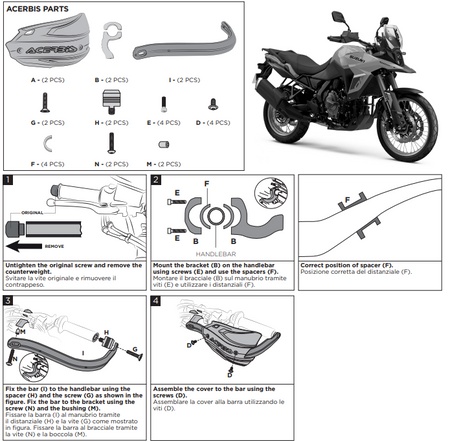 Handbary Endurance - X pasuje do SUZUKI V-STROM 800 DE
