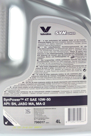 nowy /SYNPOWER 4T SAE 10W50 / 4L olej syntetyczny