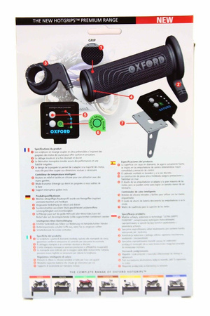 OXFORD Manetki podgrzewane PREMIUM SPORT do MOTOCYKLA z panelem sterującym