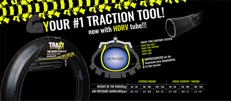 Traxy wzmocniony system wsparcia trakcji 18" z dętką HDRV
