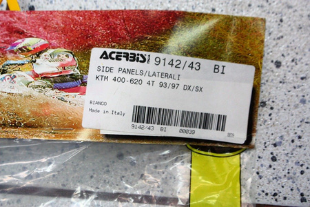 Acerbis Zestaw plastików Vintage pasuje do KTM 1993-1995 350 400 600 620 EXC EGS  rok prod. 1996