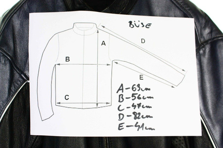 Büse Motorradjacke mit Protektoren Tourenjacke Natur echt Lederjacke Größe 52