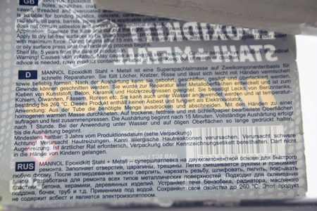 Mannol 9928 Epoxidkitt Stahl + Metall 56g klej