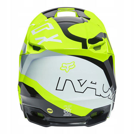 Kask FOX JUNIOR V1 SKEW FLUORESCENT YELLOW ROZ. YS