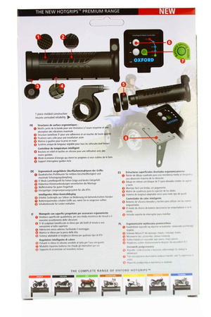 OXFORD OF770 Manetki podgrzewane PREMIUM ATV do Quada z panelem sterującym