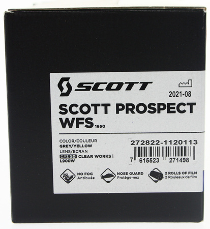 Gogle Scott Prospect WFS Roll Off szary/żółty Motocross Enduro NOWE 2022