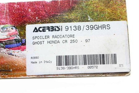 Nowy Owiewki chłodnicy Honda CR Ghost czerwone 97