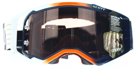 Gogle Scott Prospect AMPLIFIER niebiesko/pomarańczowy  Motocross Enduro Pomarańczowa szybka