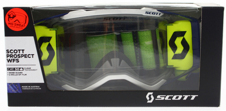 Gogle Scott Prospect WFS Roll Off szary/żółty Motocross Enduro NOWE 2022