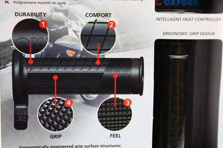 OXFORD Manetki OF691 podgrzewane TOURING do motocykla z panelem sterującym
