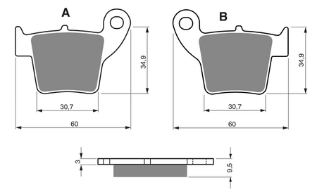 KH346 Klocki hamulcowe GOLDfren 176 m.in. tył Honda