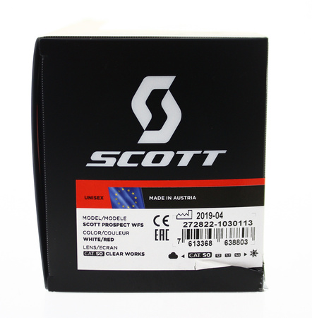 Gogle Scott Prospect WFS Roll Off bialy/czerwony Motocross Enduro NOWE 2021