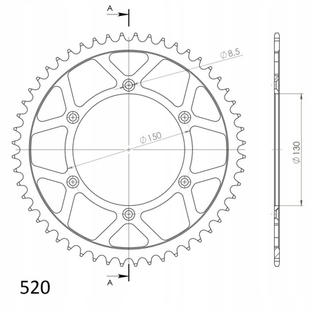 Zębatka SUPERSPROX 50 YAMAHA WR 250 400 426 YZ 250