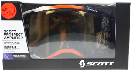 Gogle Scott Prospect AMPLIFIER niebiesko/pomarańczowy  Motocross Enduro Żółta szybka