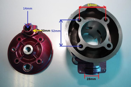 Cylinder zestaw 90 ccm