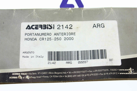 Plastron HONDA CR szary 00