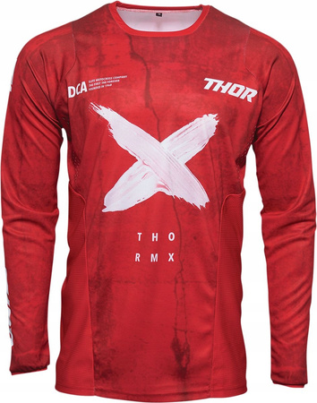 BLUZA CROSS ENDURO THOR PULSE HAZRD RED S