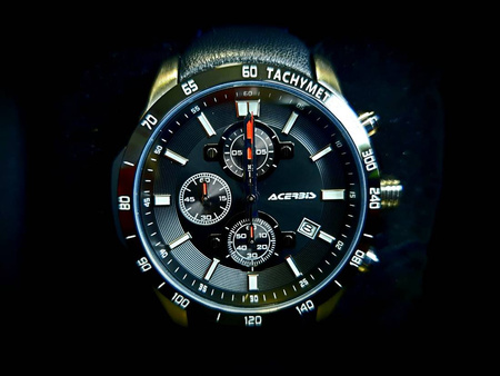 WYPRZEDAŻ Acerbis zegarek HURA. Japoński mechanizm Seiko VD57 chronometr, skóra cielęca
