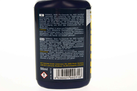 Mannol 9926 Klej do gwintów mocny czerwony 50ml