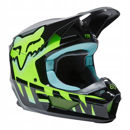 Kask motocyklowy Fox Junior V1 Trice Teal YS