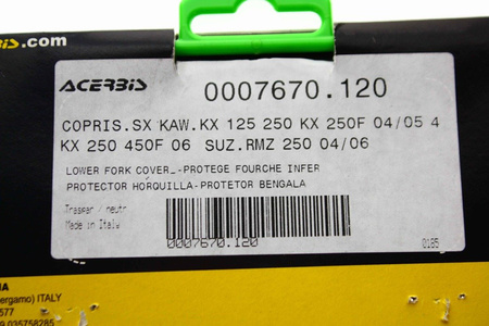 Gabelschutz Kawasaki KX 125/250/250F 2004-2005 Suzuki RMZ 250 2004-2006 Acerbis