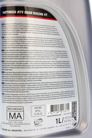 Motorex ATV Quad Racing 10W50 4T