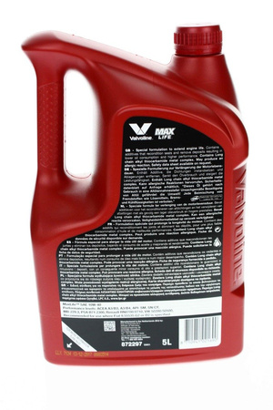 Nowy/ Valvoline MAXLIFE SAE 10W40 syn 5L