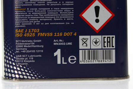 Mannol 3002 płyn hamulcowy DOT-4 1L