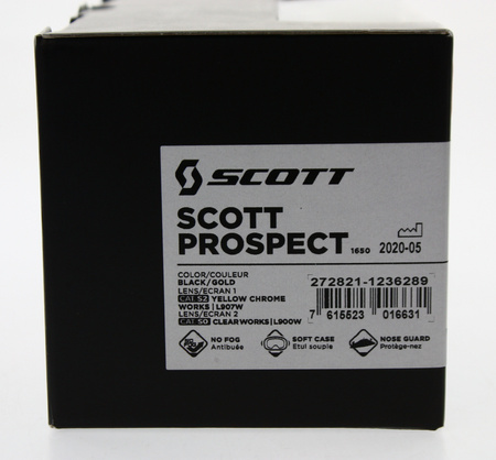 Gogle Scott Prospect czarny/złoty Motocross Enduro NOWE 2022