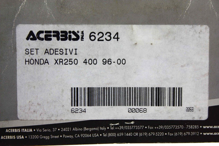 Aufkleber Set Honda XR250/400 1996-2000 Acerbis NEU
