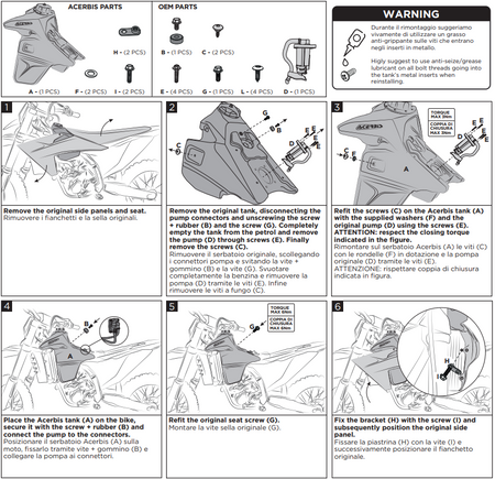 Acerbis bak paliwa 15L pasuje do KTM EXC SXF 150 250 300 2025 >