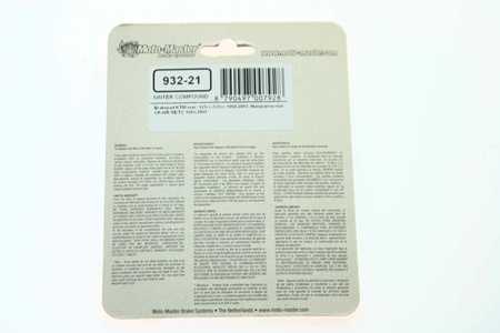 Klocki hamulcowe Moto Master Nitro Series KH 208/213