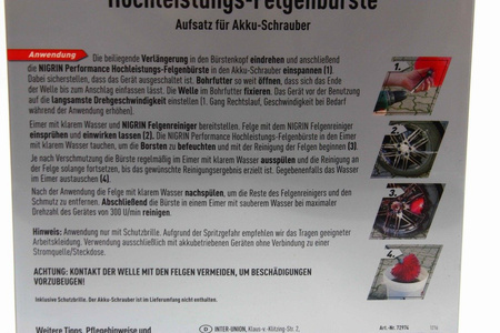 NIGRIN SZCZOTKA DO FELG NA WIERTARKĘ