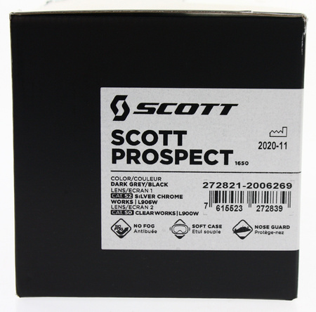 Gogle Scott Prospect szary/czarny Motocross Enduro NOWE 2022