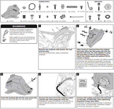 Bak paliwa Honda CRF 300L 2025 14 Litrów