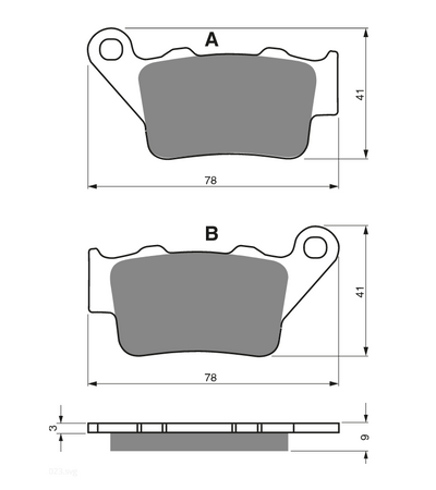 KH208/213 Klocki hamulcowe GOLDfren 023 m.in. pasuje do KTM tył <2003