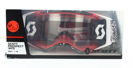 Gogle Scott Prospect WFS Roll Off bialy/czerwony Motocross Enduro NOWE 2021