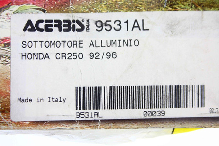 S004 Płyta aluminiowa Acerbis Honda cr 250 92/96