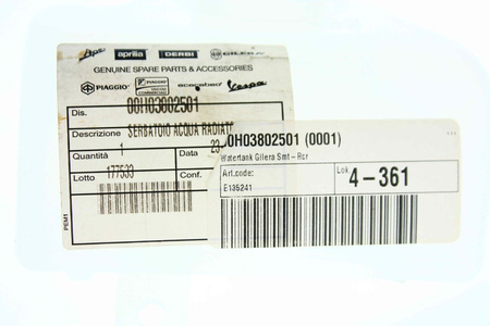 Wassertank Orginal Derbi/Aprilia/Gilera 00H03802501