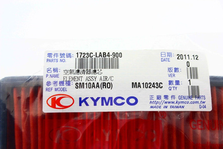 S003 AIR FILTER ORGINAL KYMCO PEOPLE S 50 4T